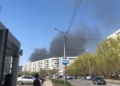 Очевидцы сообщают о крупном пожаре на Левобережье Омска